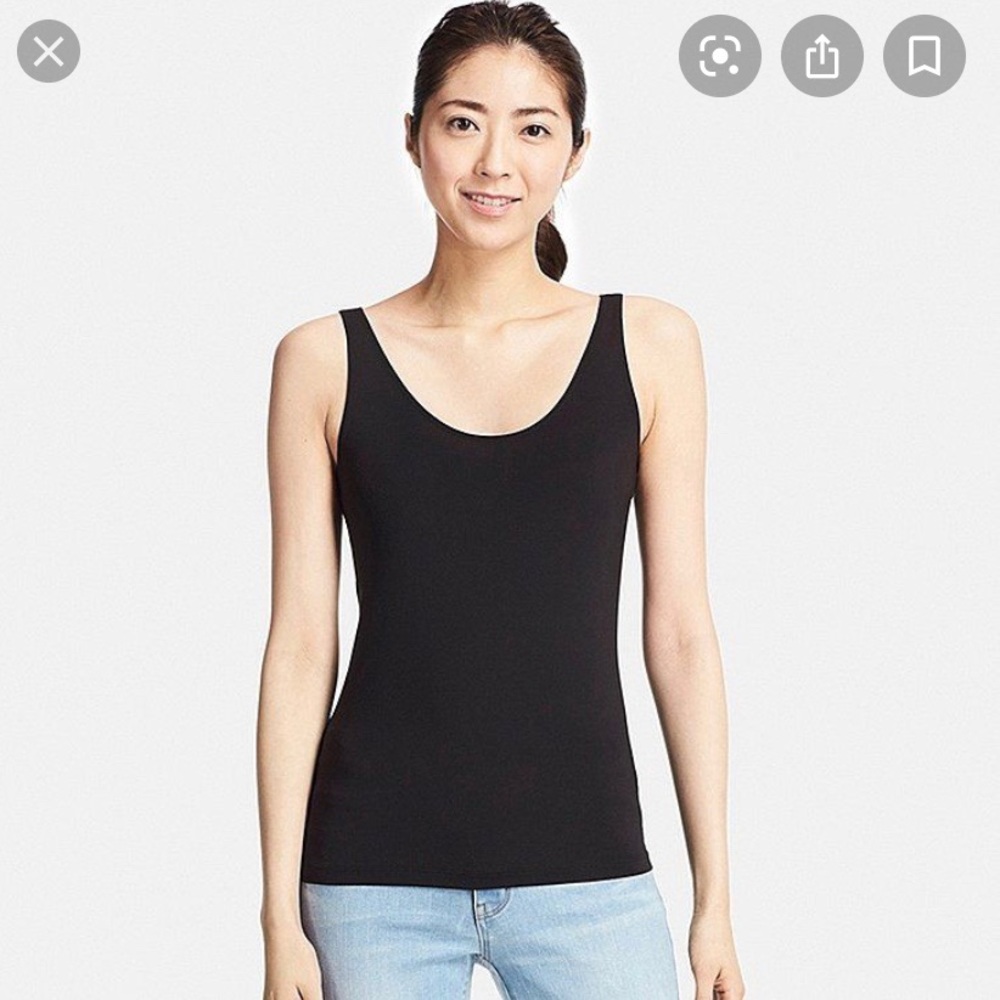 NWT Uniqlo Airism sleeveless tank top black size S